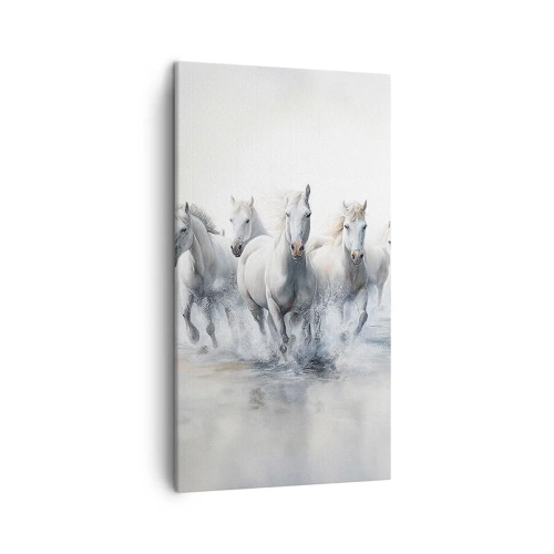 Schilderen op canvas - Witte magie - 45x80 cm