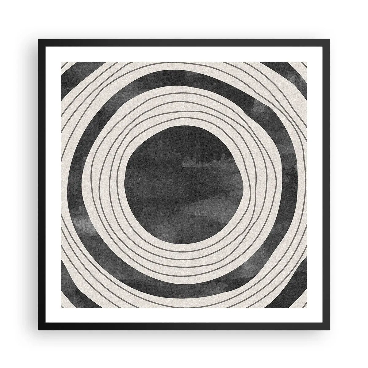 Poster in een zwarte lijst - Precies op het punt - 60x60 cm