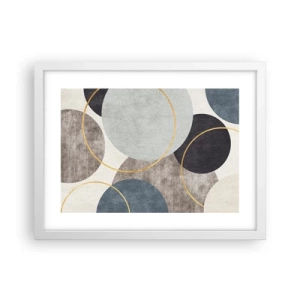 Poster in een witte lijst - Wiel voor wiel - 40x30 cm