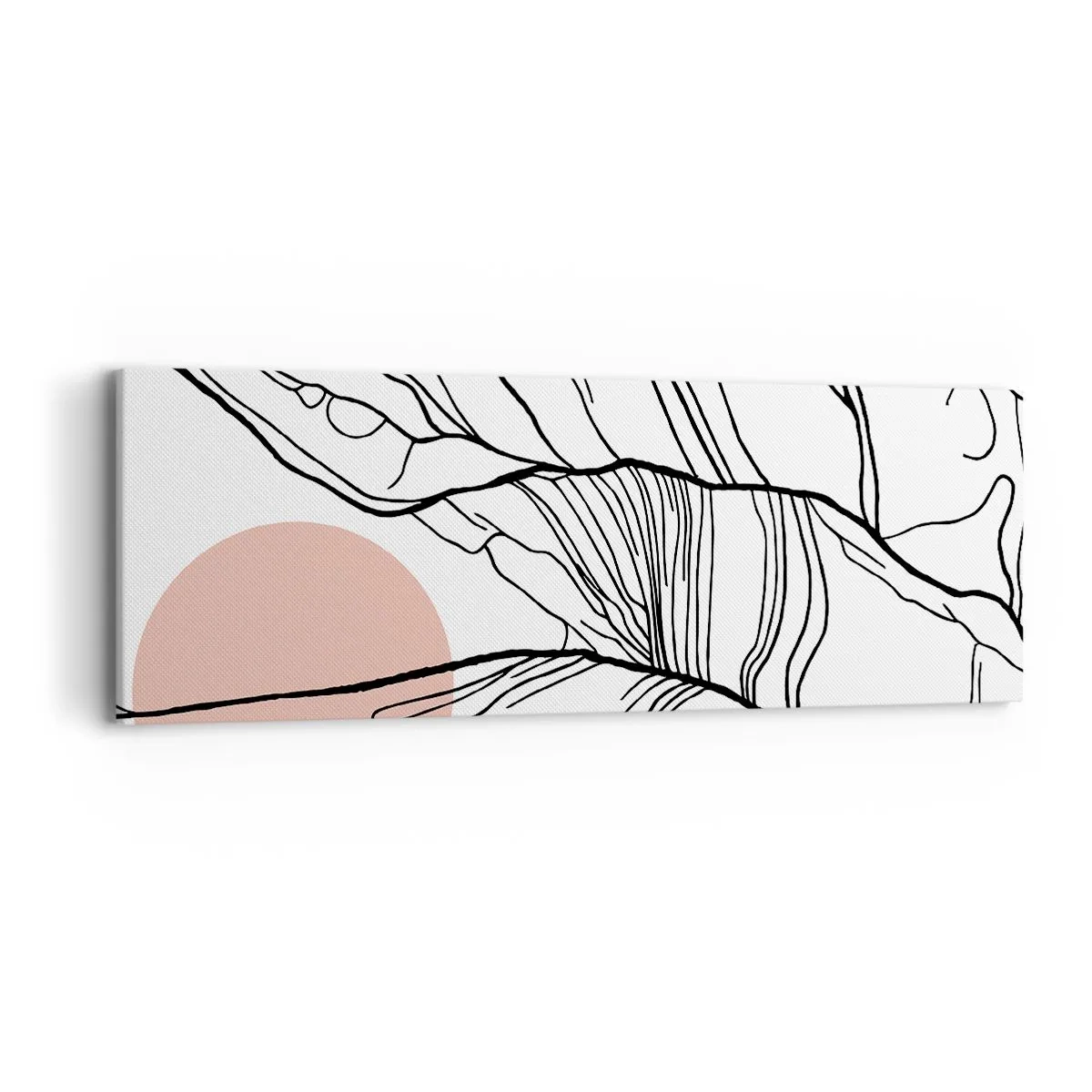 Schilderen op canvas - In een web van twijgen - 90x30 cm