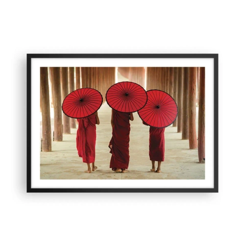 Poster in een zwarte lijst - Op weg naar het Zuivere Land - 70x50 cm