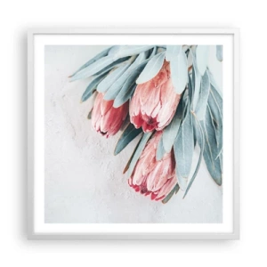 Poster in een witte lijst - Schaamt zich voor hun eigen schoonheid - 60x60 cm