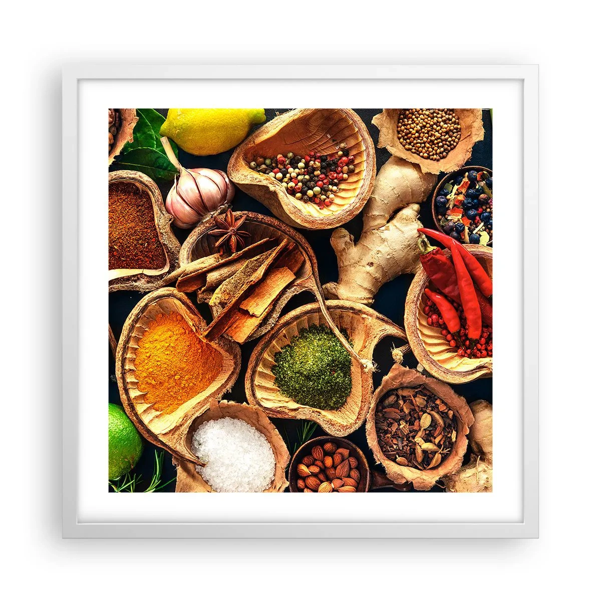 Poster in een witte lijst - Neem wat je wilt - 50x50 cm