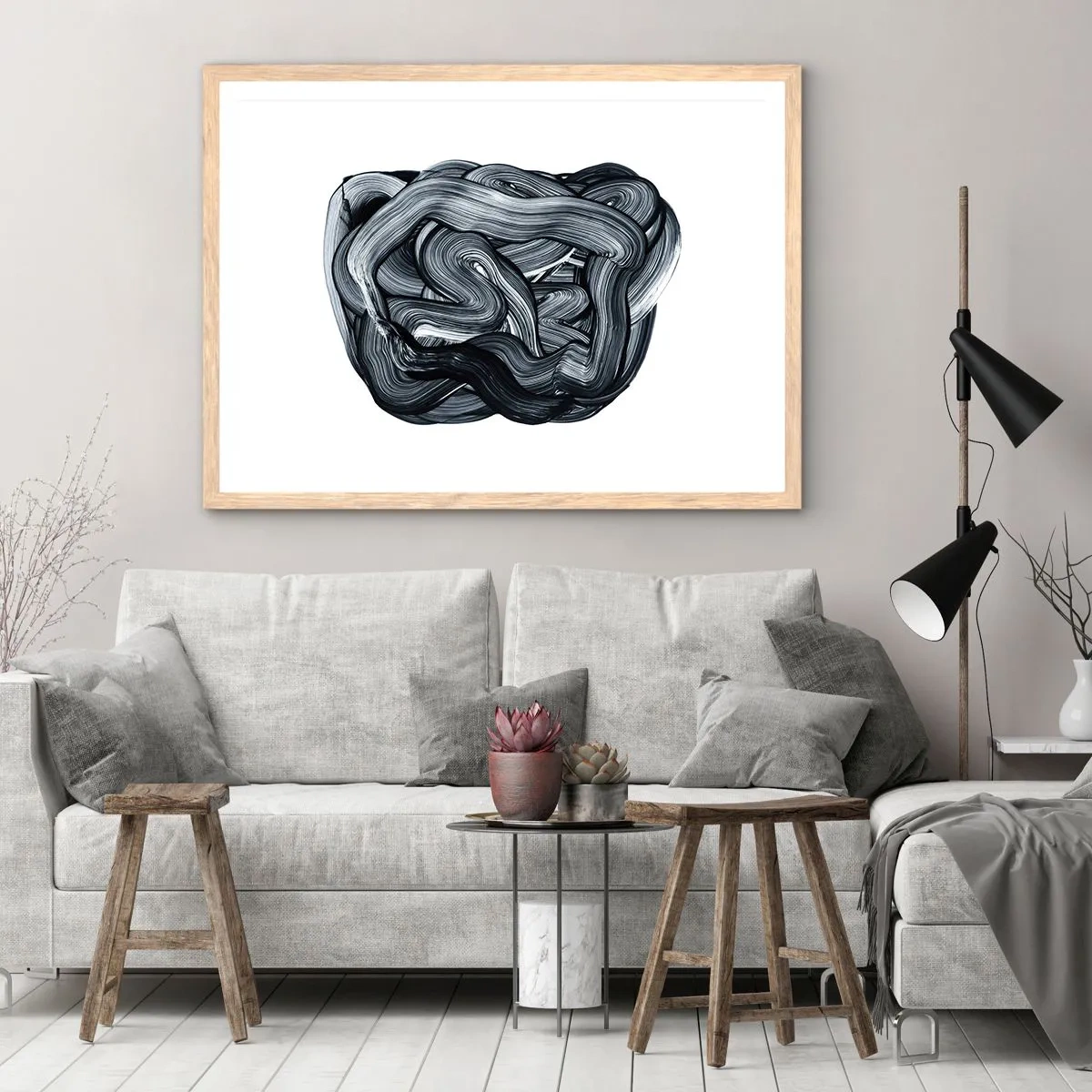 Een poster in een licht eiken lijst - Het is niet zo eenvoudig - 40x30 cm