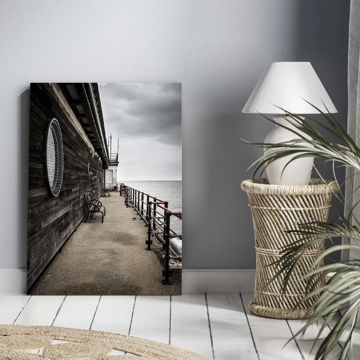 Schilderen op canvas - De tijd bleef stilstaan - 45x80 cm