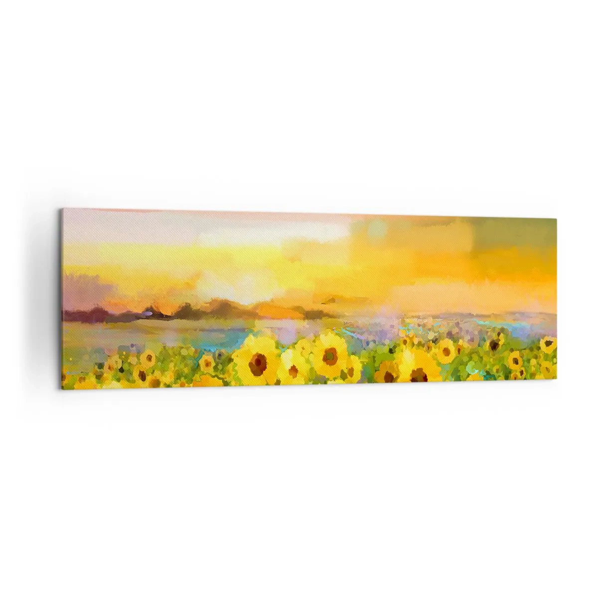 Schilderen op canvas - De zon zelf daalde naar de aarde - 160x50 cm