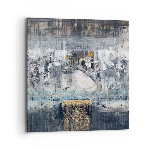 Schilderen op canvas - Als op ijs, als zo moeizaam - 70x70 cm