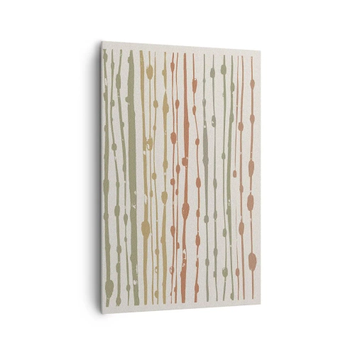 Schilderen op canvas - Muzieknotatie van kleuren - 80x120 cm