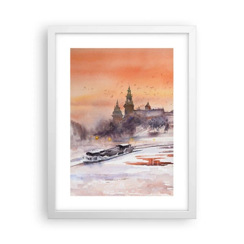 Poster in een witte lijst - Koninklijke zonsondergang - 30x40 cm