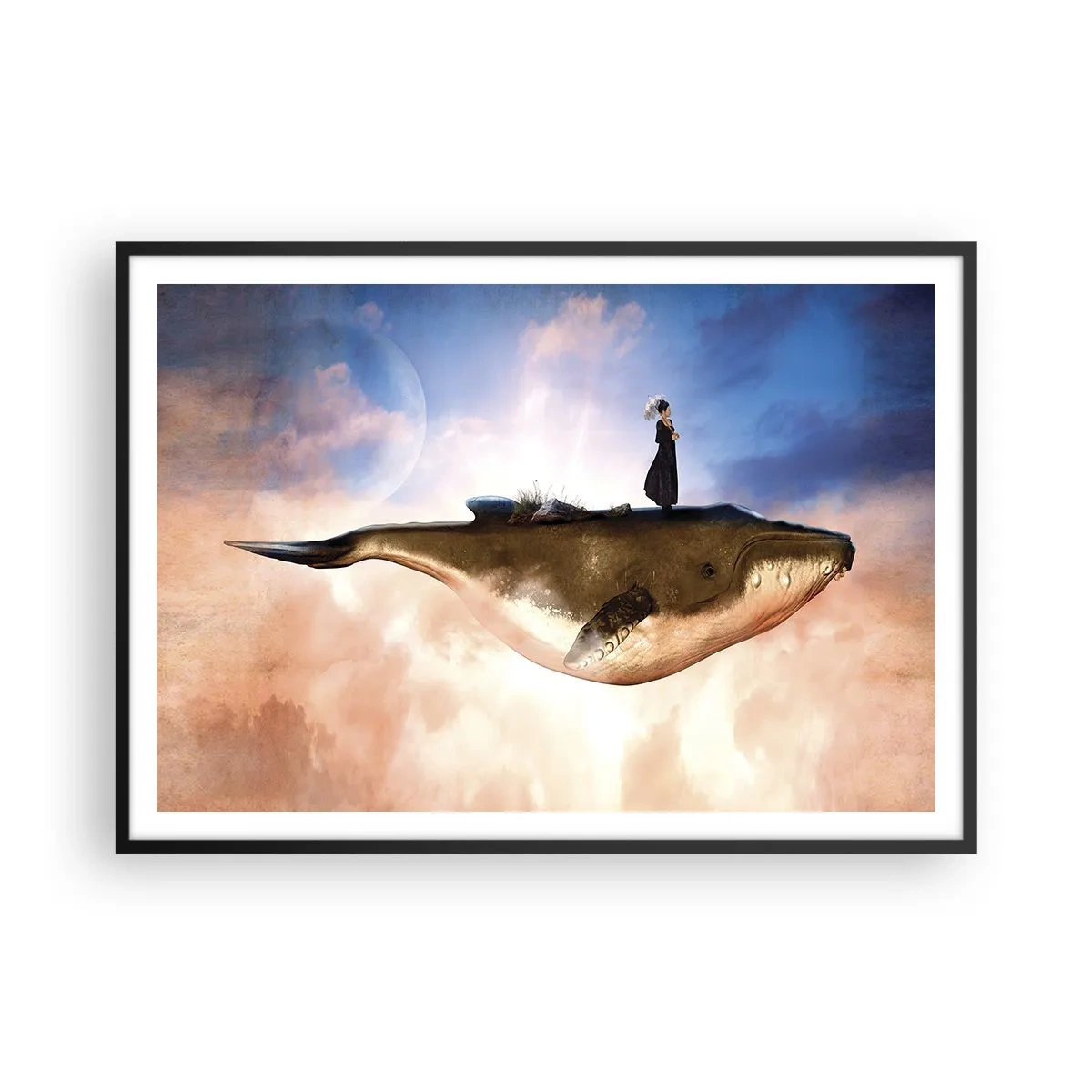 Poster in een zwarte lijst - Een echte reis - 100x70 cm
