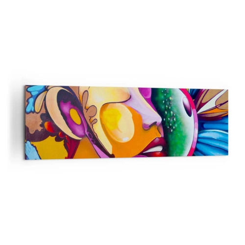 Schilderen op canvas - Aanraken met kleur - 160x50 cm