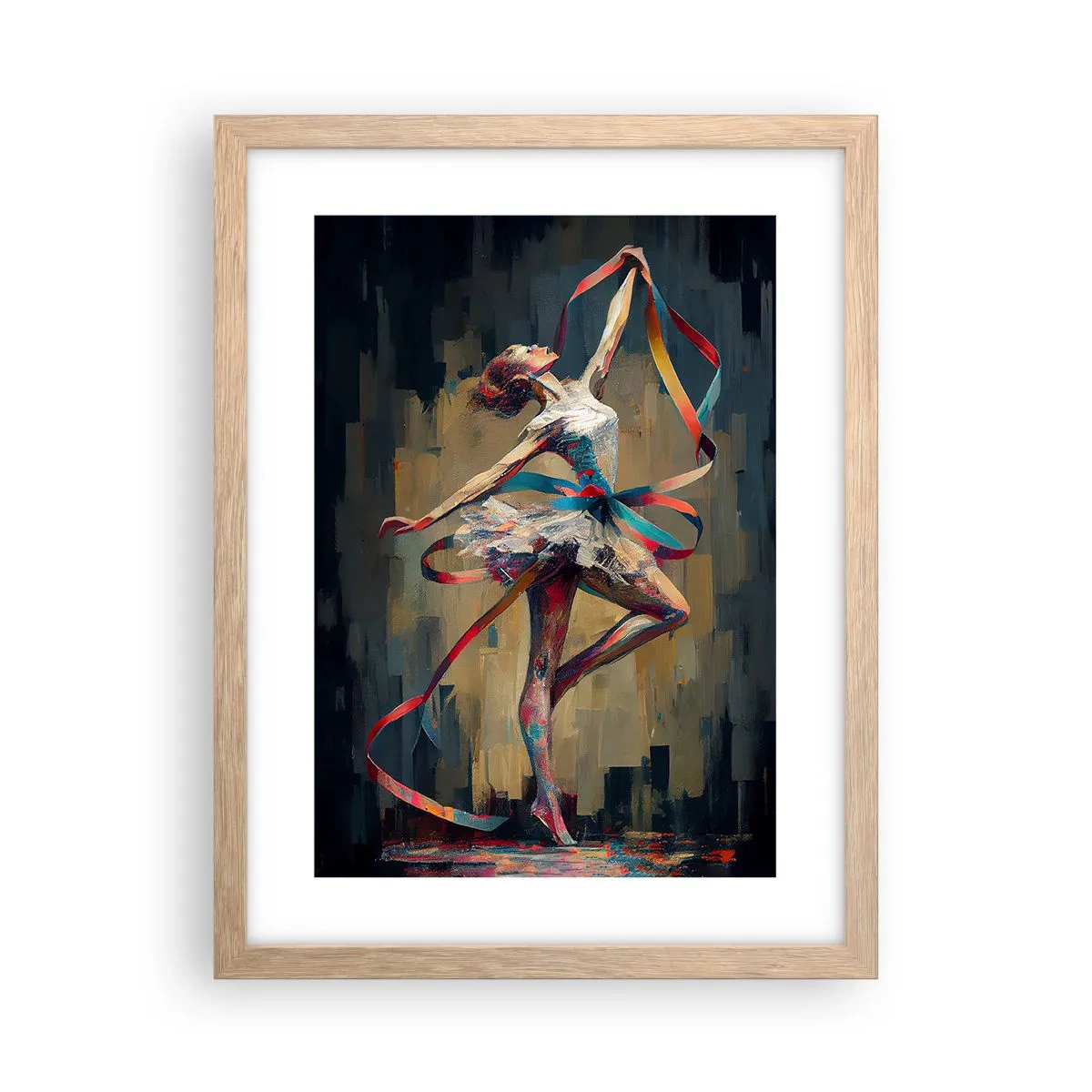 Een poster in een licht eiken lijst - Lintendans - 30x40 cm