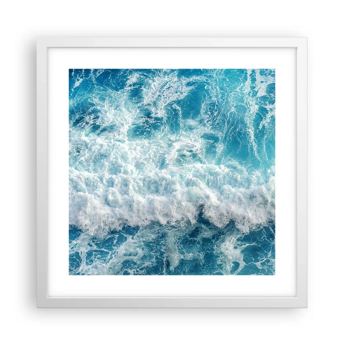 Poster in een witte lijst - Vrolijk en springend - 40x40 cm