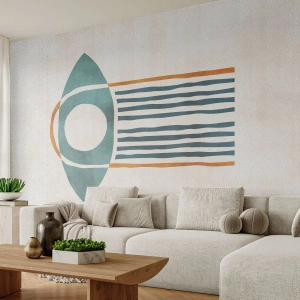 Fotobehang Standard Eco - Tekens en rituelen - Boho, Oog, Minimalisme - 200x140 cm