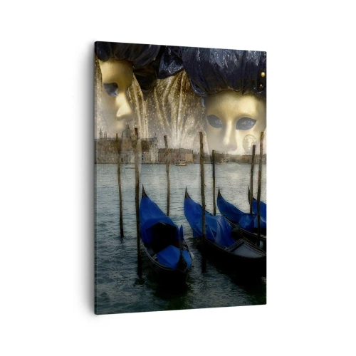 Schilderen op canvas - Het is tijd om het carnaval te beginnen - 50x70 cm