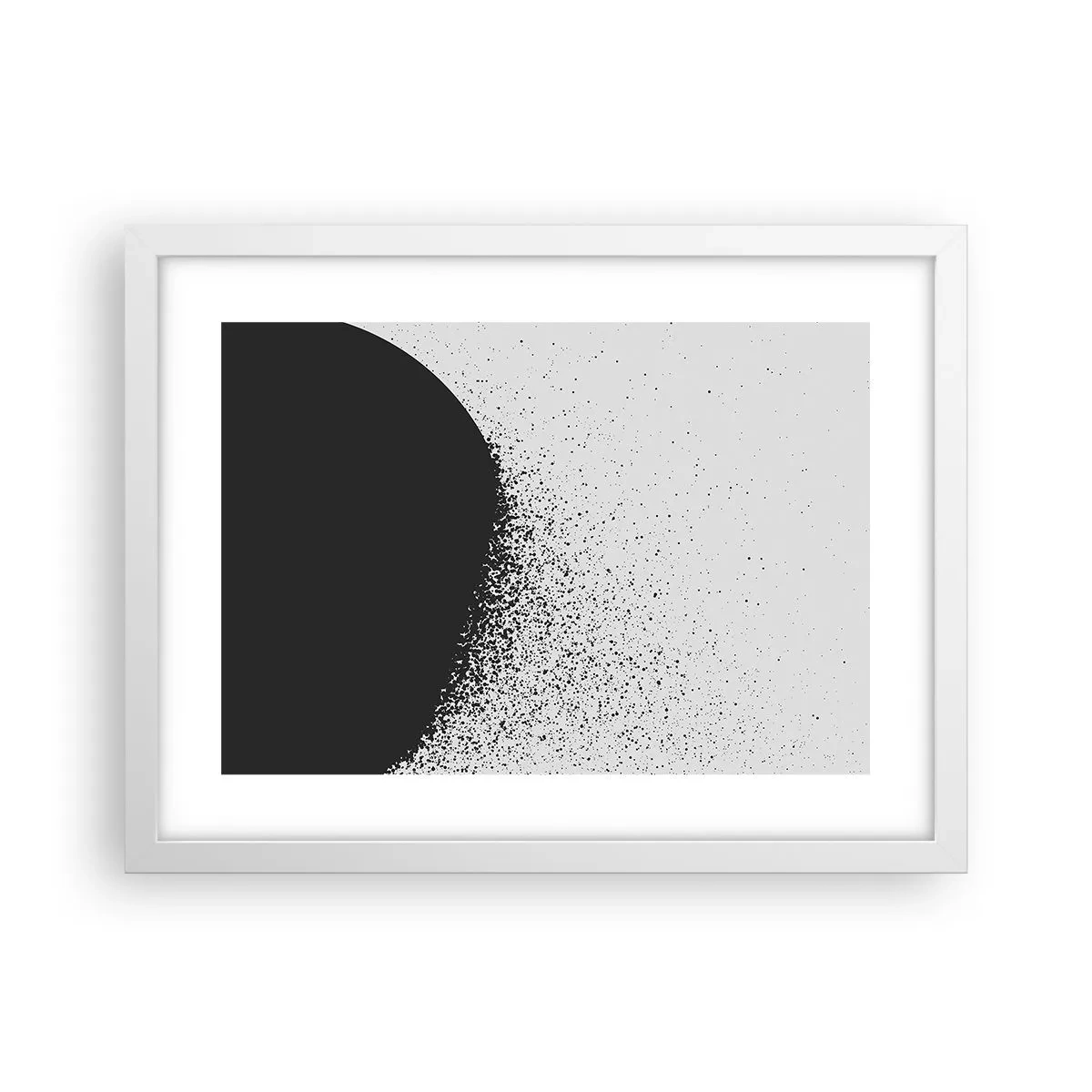Poster in een witte lijst - Beweging van moleculen - 40x30 cm