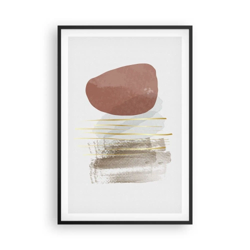 Poster in een zwarte lijst - Abstracte zuilengalerij - 61x91 cm