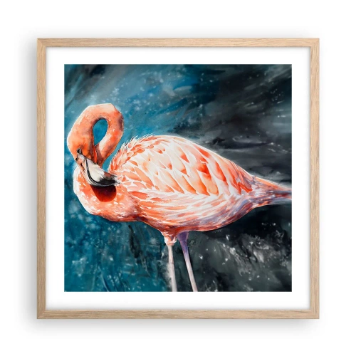 Een poster in een licht eiken lijst - Decoratief van aard - 50x50 cm
