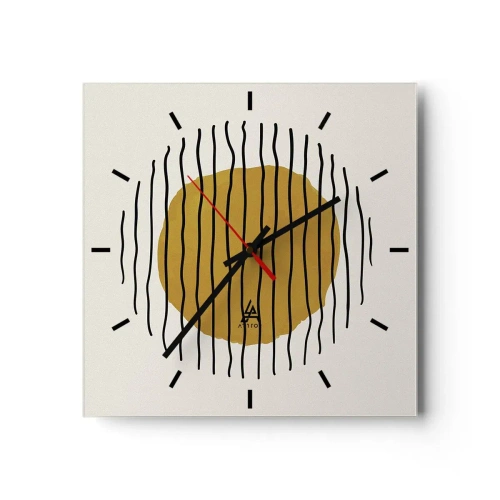 Wandklok - Klok - Abstractie trillend van warmte - 40x40 cm