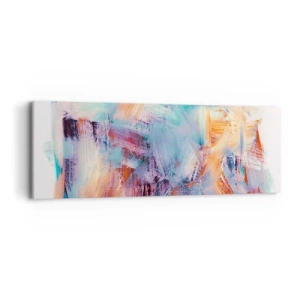 Schilderen op canvas - Een kleurrijke puinhoop - 90x30 cm