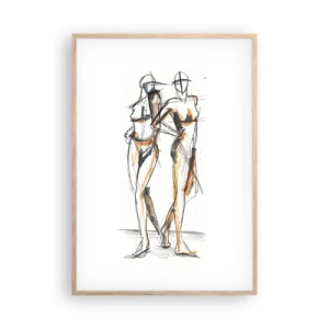 Een poster in een licht eiken lijst - Een studie van genade - 70x100 cm