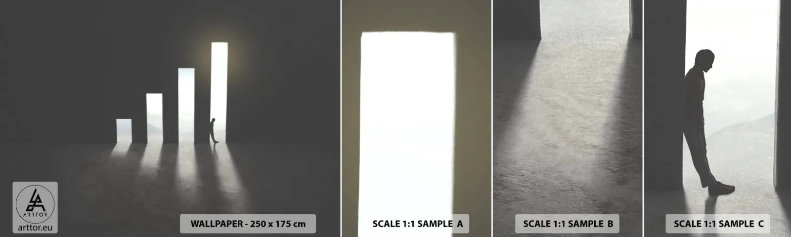 Fotobehang Monster Zelfklevend Deluxe Sticker - Succes - impressie - Bedrijf, Architectuur, Man - 100x30 cm