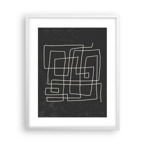 Poster in een witte lijst - Niet zo eenvoudig - 40x50 cm