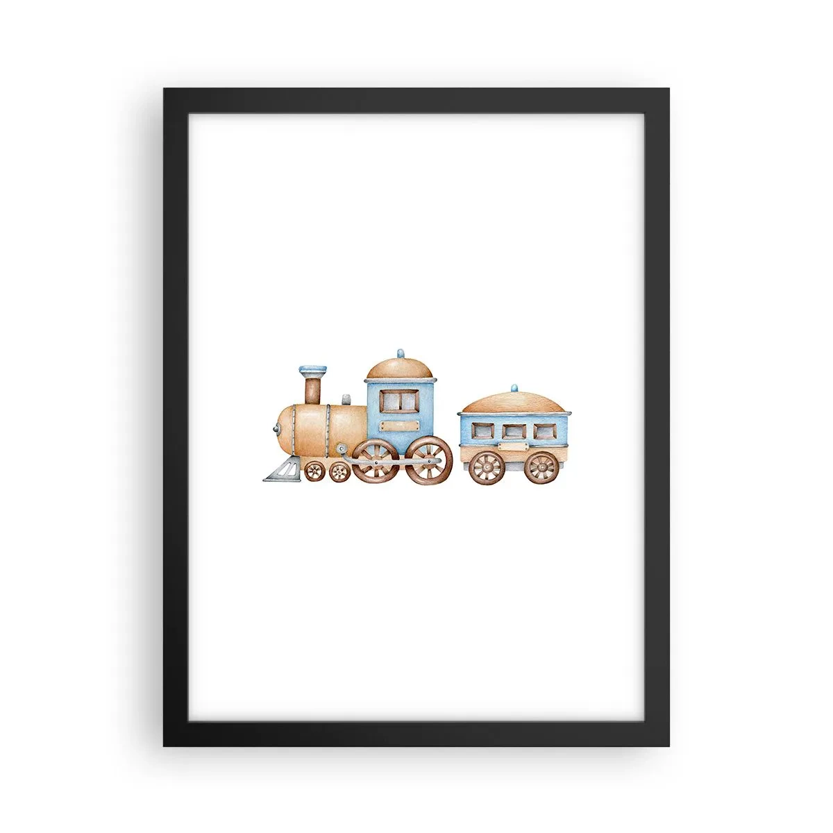 Poster in een zwarte lijst - Hij staat op het station... - 30x40 cm