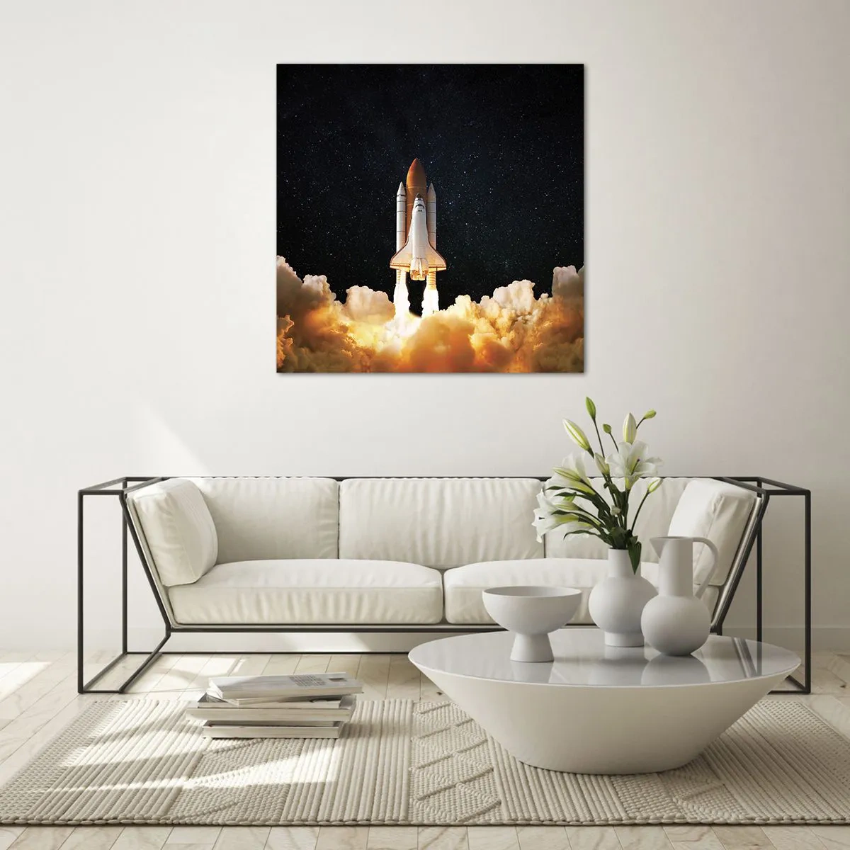 Schilderen op glas - Advertentie astra! - 30x30 cm