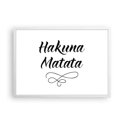 Poster in een witte lijst - Beste advies - 70x50 cm