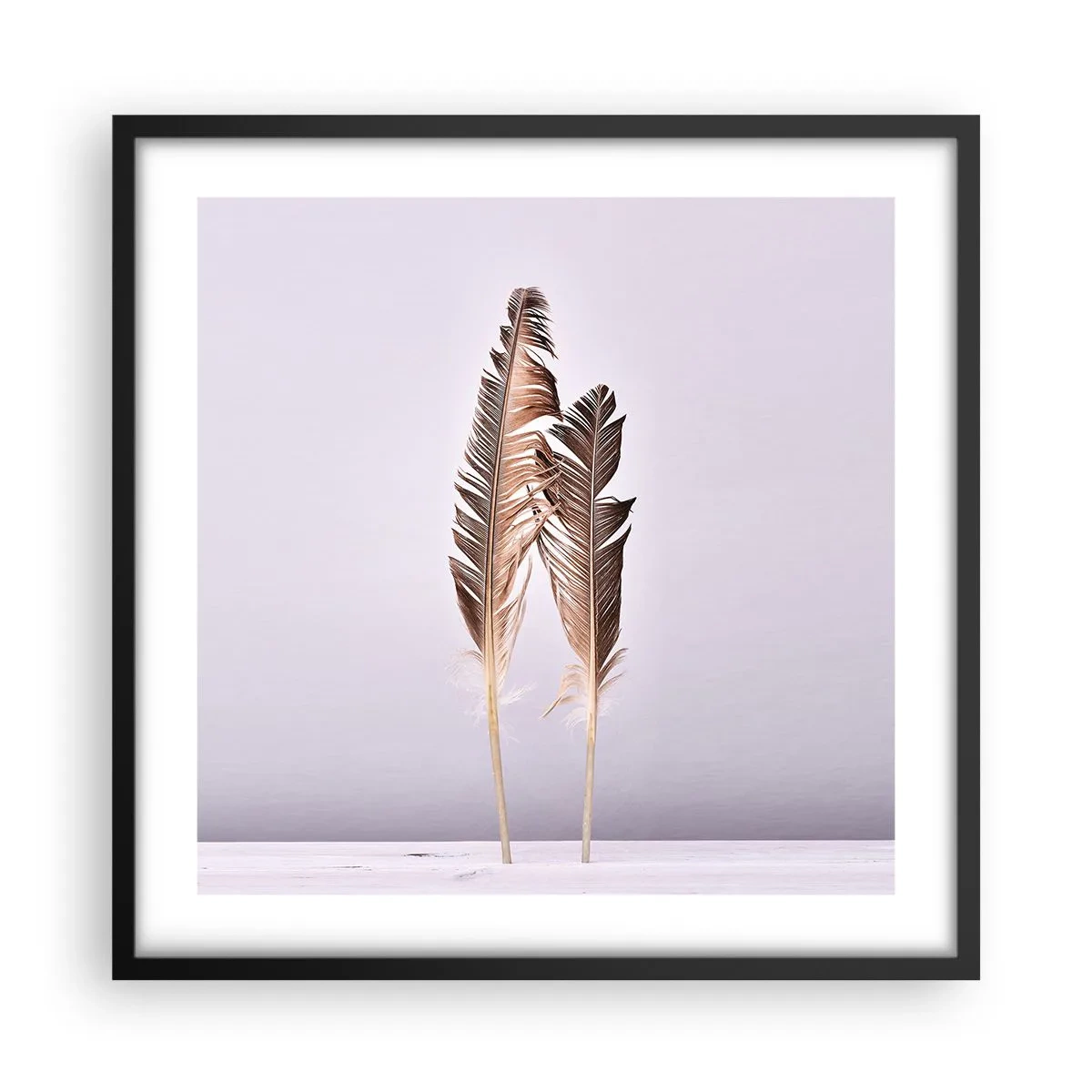 Poster in een zwarte lijst - Tegen het niets - 50x50 cm