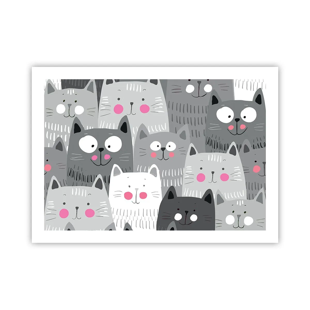 Poster - De wereld van de kat - 70x50 cm
