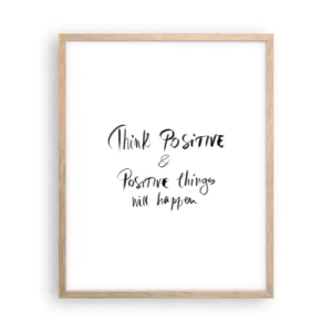 Een poster in een licht eiken lijst - Hoe leef je het leven? - 40x50 cm