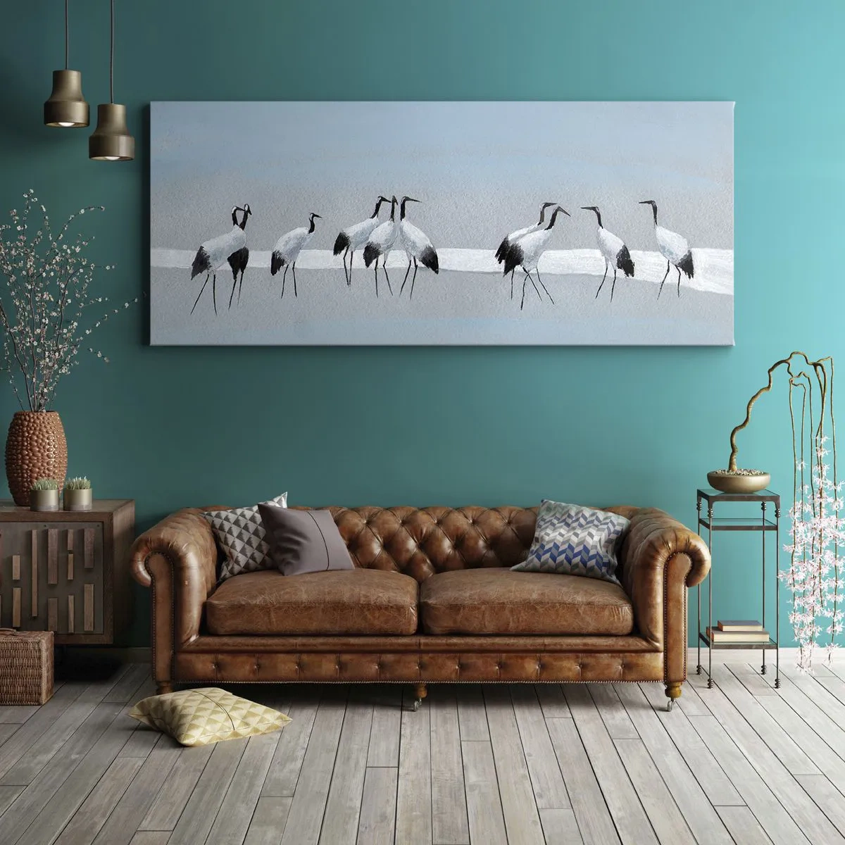 Schilderen op canvas - Na een warme dag - 160x50 cm