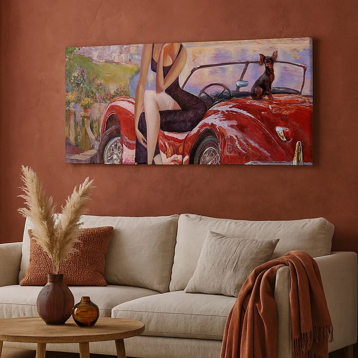 Schilderen op canvas - Zomer? Alleen aan de Rivièra - 30x30 cm