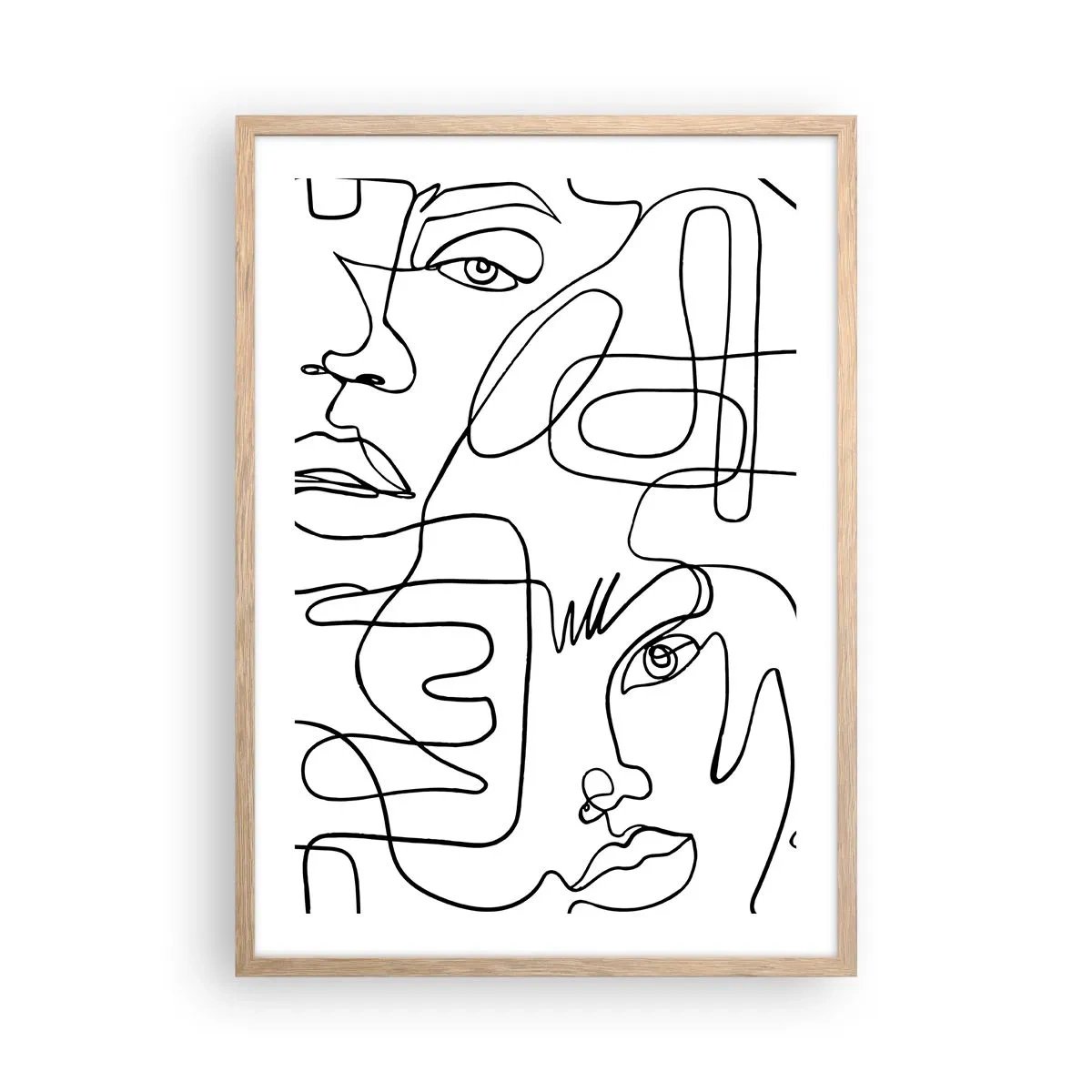 Een poster in een licht eiken lijst - In verwarde emoties - 50x70 cm