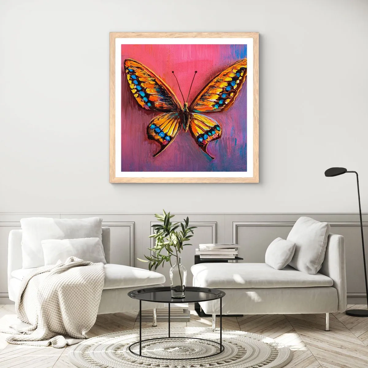 Een poster in een licht eiken lijst - Een juweel van de natuur - 40x40 cm