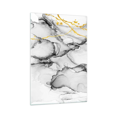 Schilderen op glas - Compositie met een gouden motief - 70x100 cm