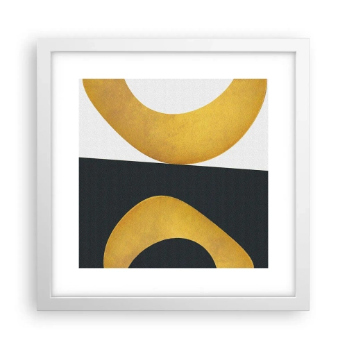 Poster in een witte lijst - Ten eerste: goud - 30x30 cm