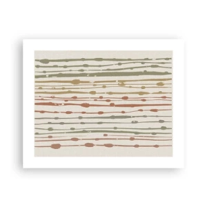 Poster - Muzieknotatie van kleuren - 50x40 cm