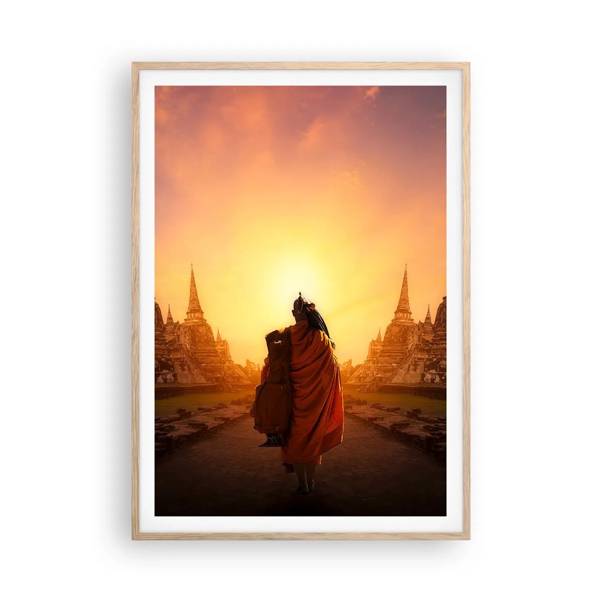 Een poster in een licht eiken lijst - In vrede voor de eeuwigheid - 70x100 cm