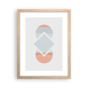 Een poster in een licht eiken lijst - De situatie is duidelijk - 30x40 cm