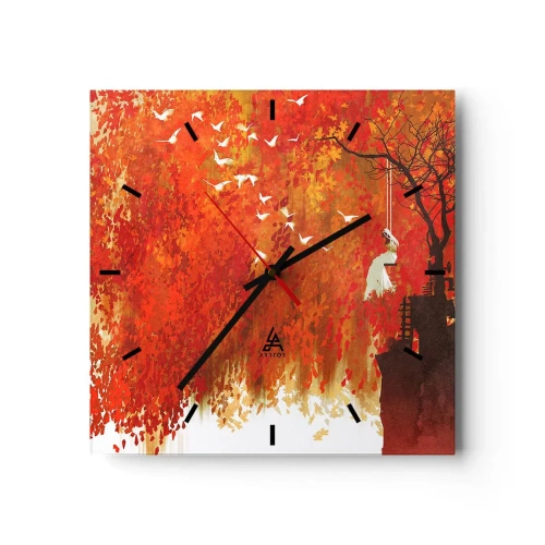 Wandklok - Klok - Zal hij met hen vliegen? - 30x30 cm
