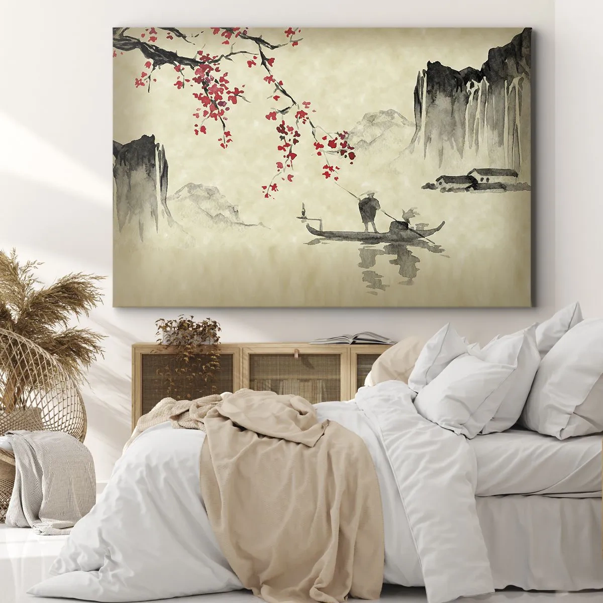 Schilderen op canvas - In het land van de bloeiende kersenbomen - 120x80 cm