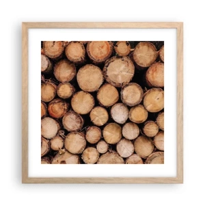 Een poster in een licht eiken lijst - Een nieuw begin - 40x40 cm