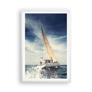 Poster in een witte lijst - Ze halen ons niet in! - 61x91 cm