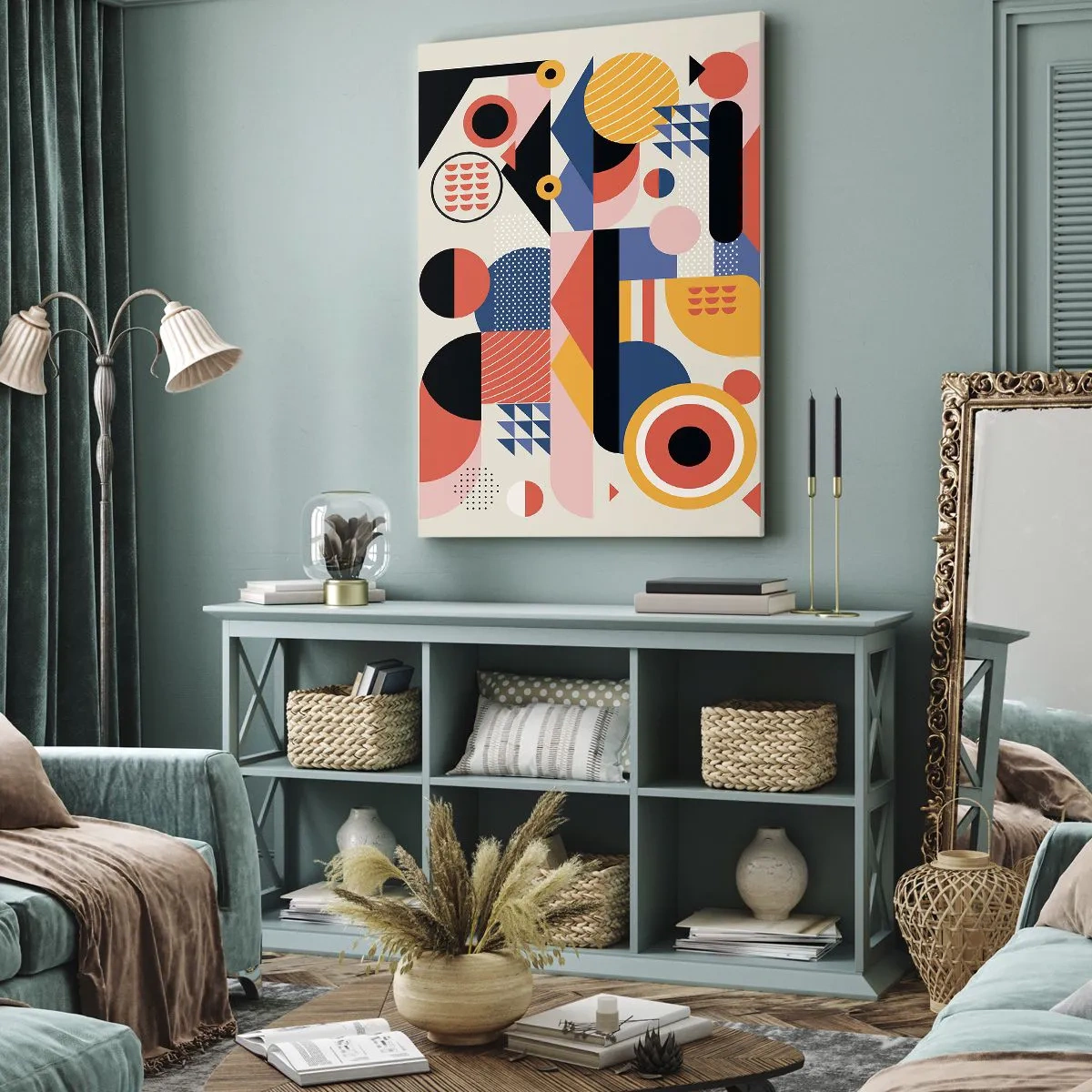 Schilderen op canvas - Compositie: speel rond - 50x70 cm