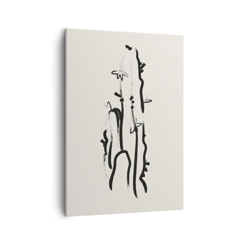 Schilderen op canvas - Bloeiend kruid - 50x70 cm