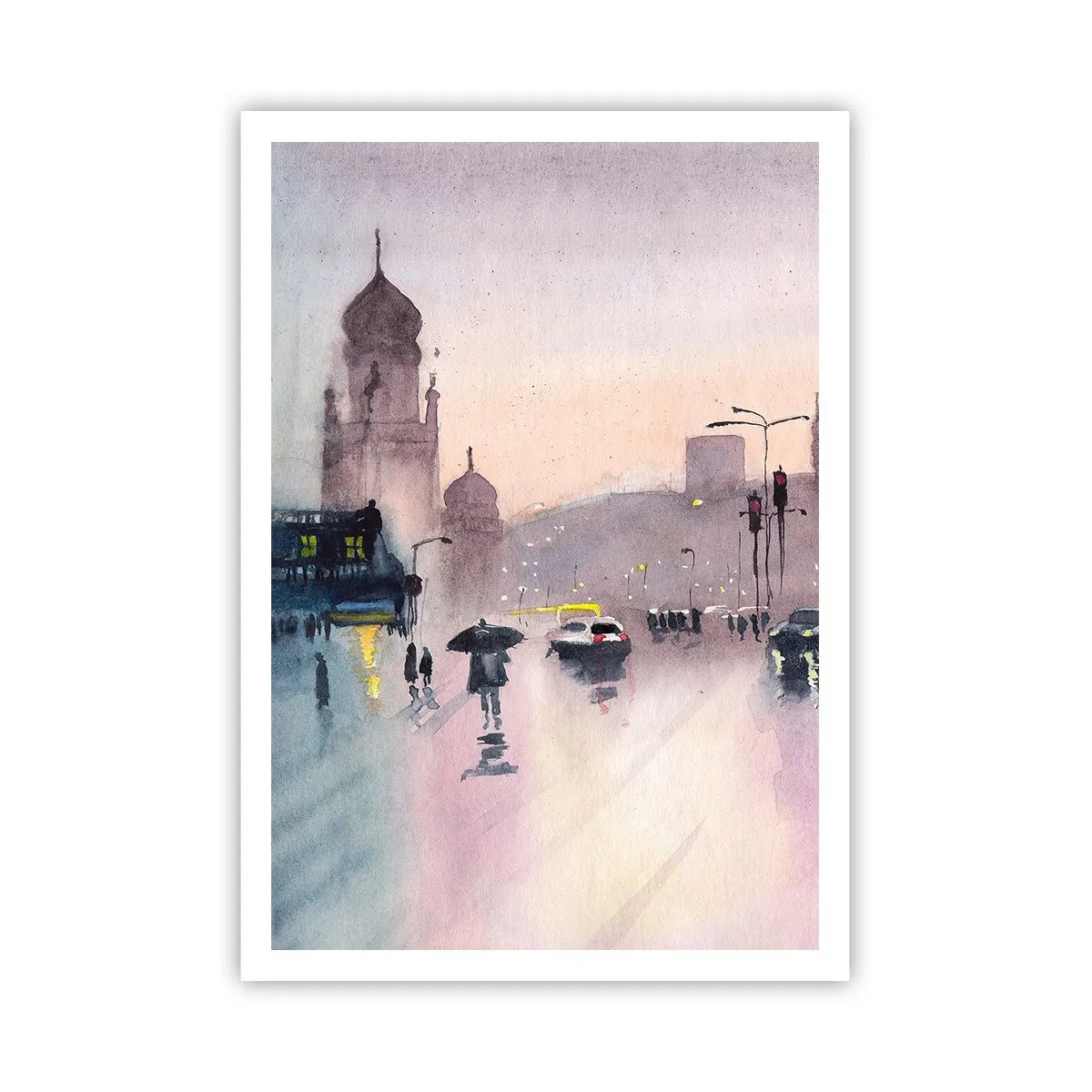 Poster - In de regenachtige nevel - 70x100 cm