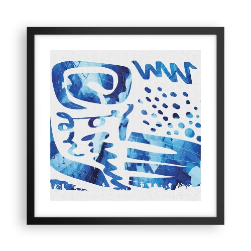 Poster in een zwarte lijst - Terug naar de wortels - 40x40 cm